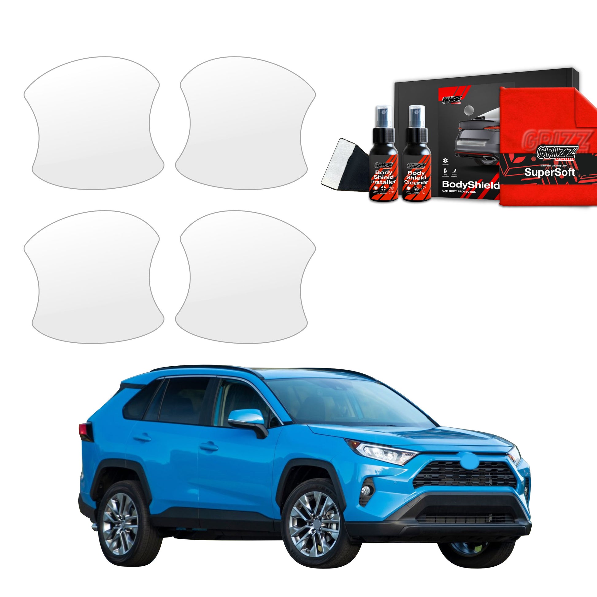 4in1 Apsauginė plėvelė po durų rankenomis Toyota RAV4 HEV (2021-2025)