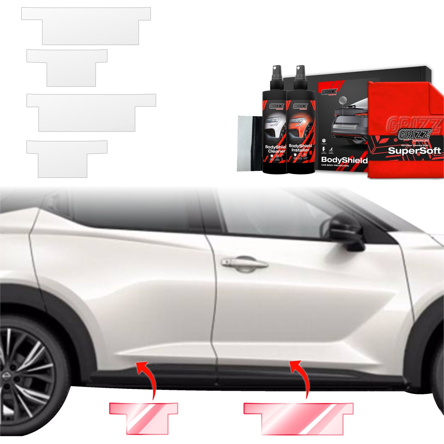 4in1 Protective film for sills for Nissan Juke Facelift (2024-2025)