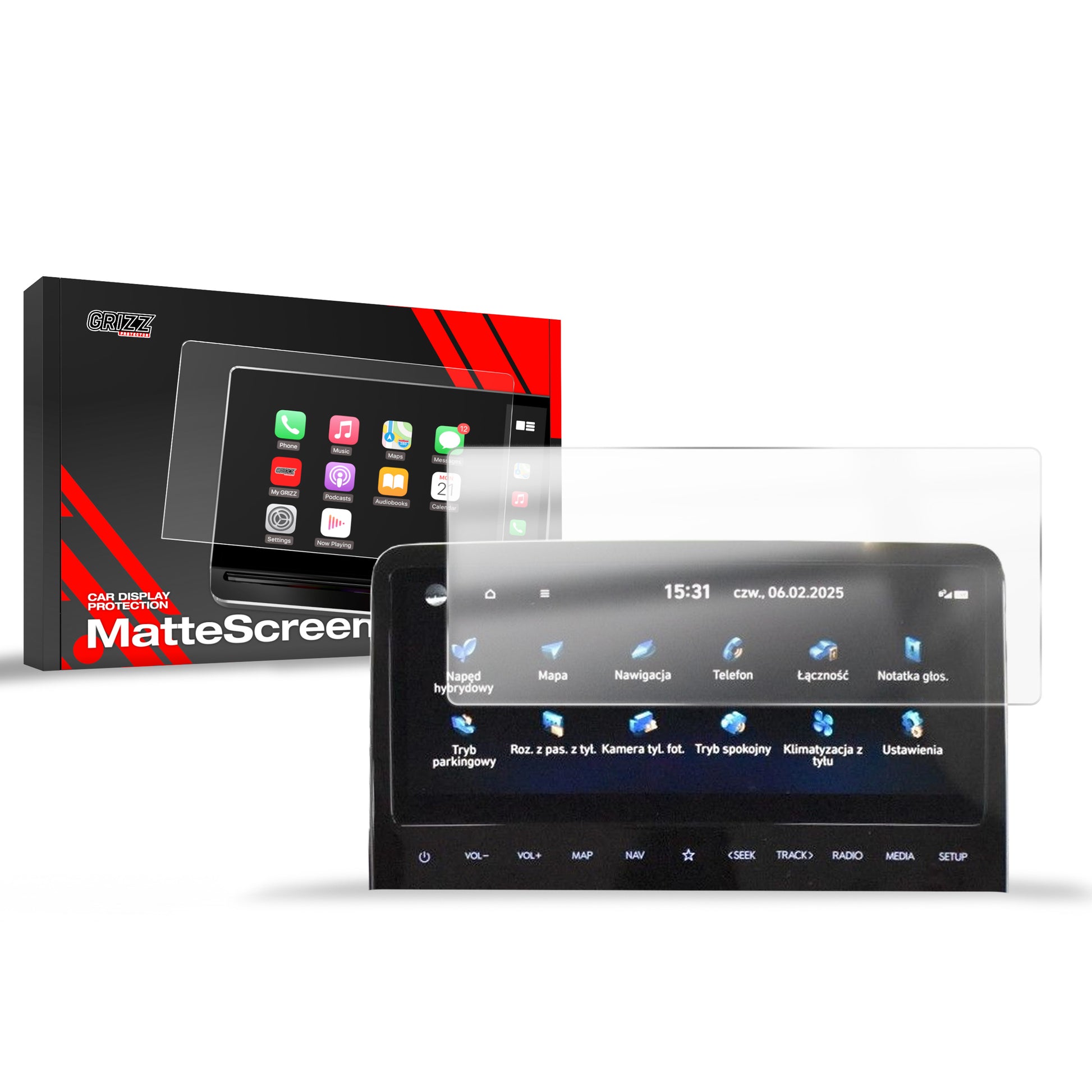 Anti-fingerprint screen protector Hyundai Staria 10.25" (2021-2025) Matte Grizz