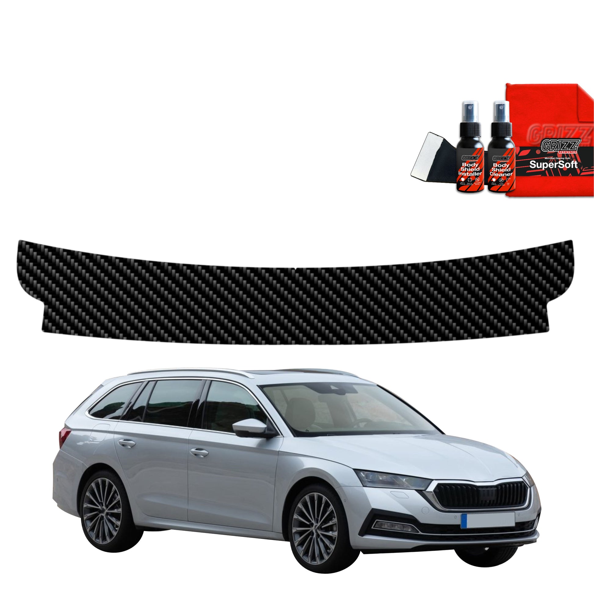 Carbon fiber film for the trunk sill Skoda Octavia 4 Kombi (2019-2024)