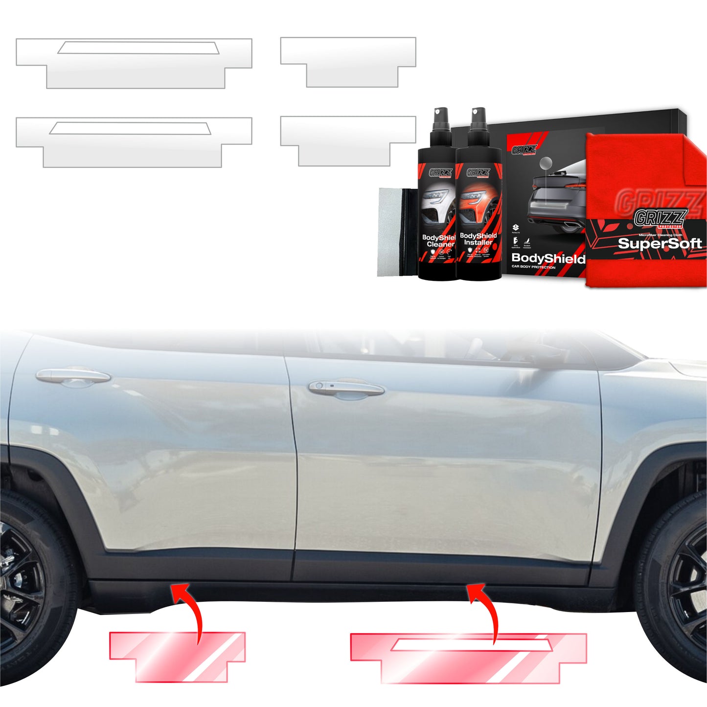 4in1 Protective film for sills for Jeep Compass (2020-2024)