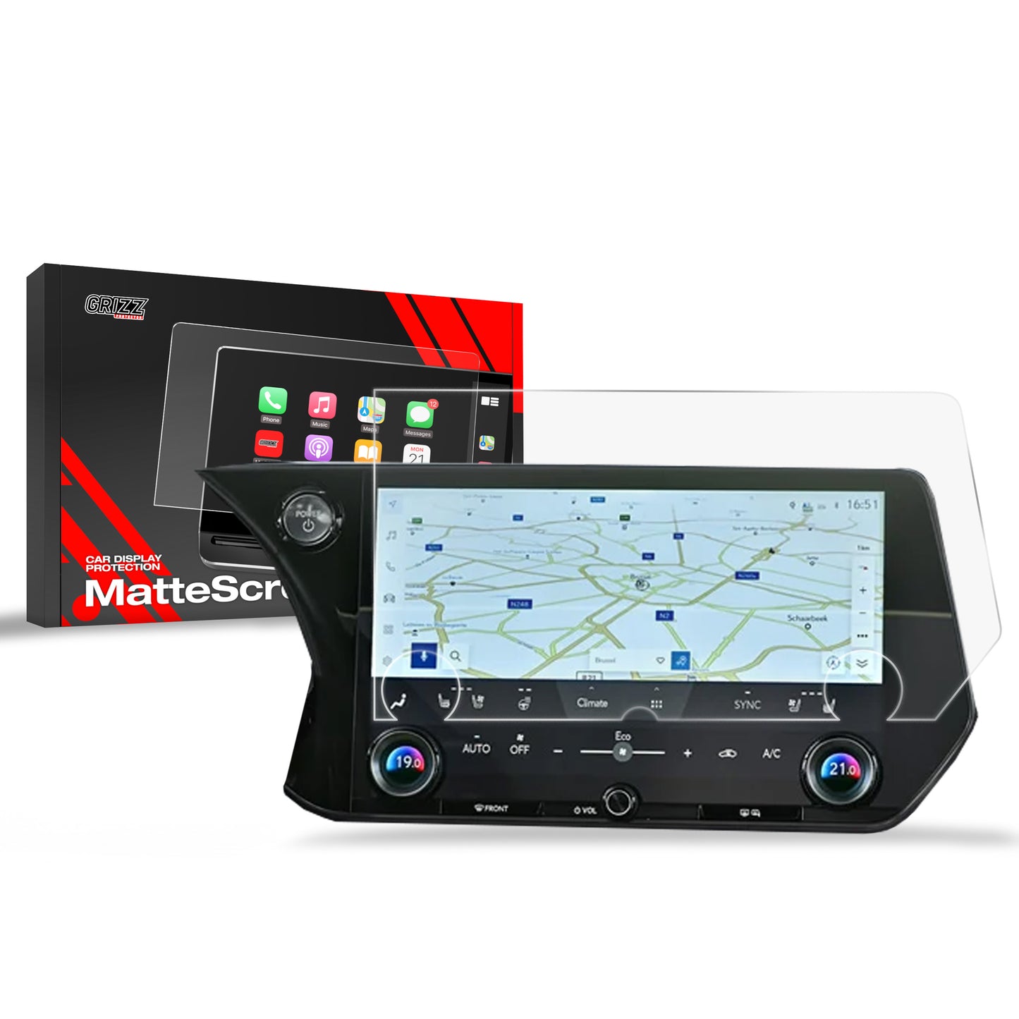 Anti-fingerprint screen film Lexus RX 5 14" (2022-2025) Matte Grizz