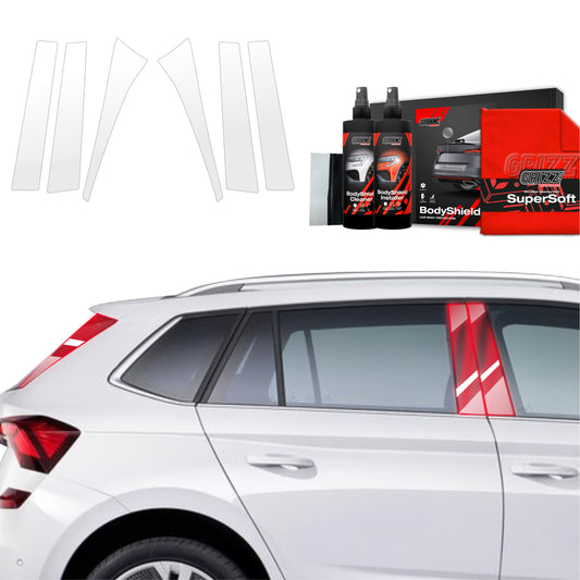 6in1 Protective film for pillars for Skoda Kamiq (2019-2025)