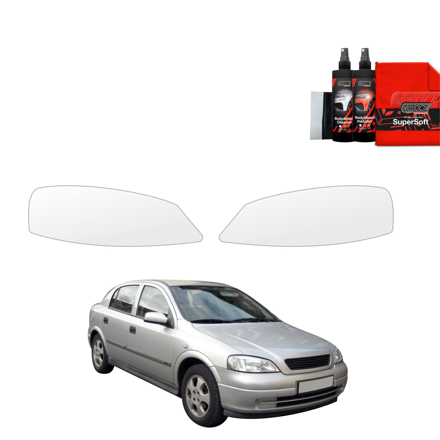 2in1 Protective film for lights for Opel Astra G Hatchback 5D (1998-2009)