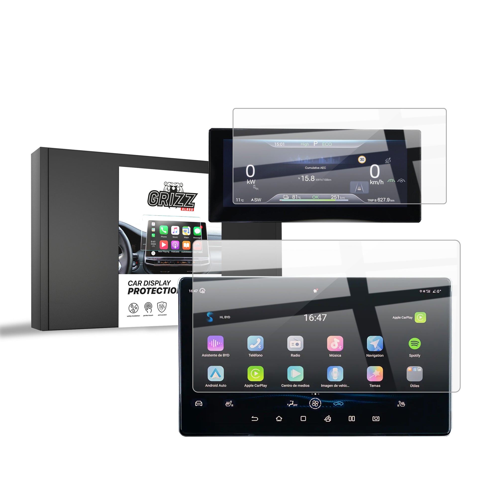 2in1 Ceramic film Grizz for BYD ATTO 2 12.8" (2025)
