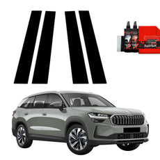 4in1 Juoda plėvelė statramsčiams Skoda Kodiaq 2 (2024-2025)