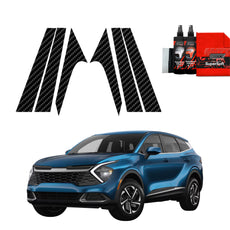 6in1 Anglies pluošto plėvelė statramsčiams Kia Sportage 5 (2021-2025)