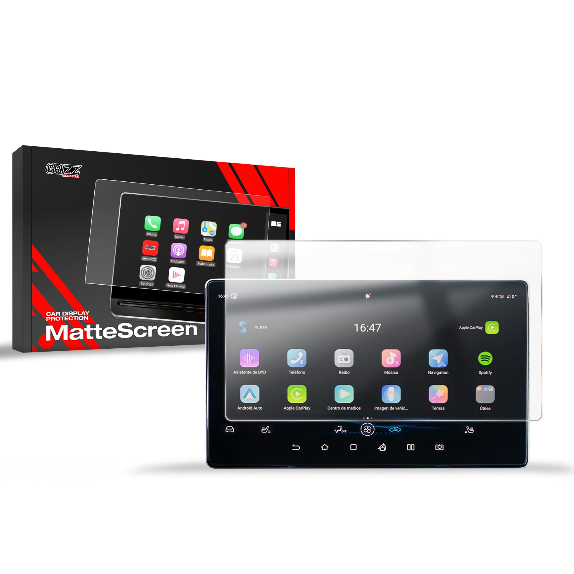 Anti-fingerprint screen film BYD ATTO 2 10,1" (2025) Matte Grizz