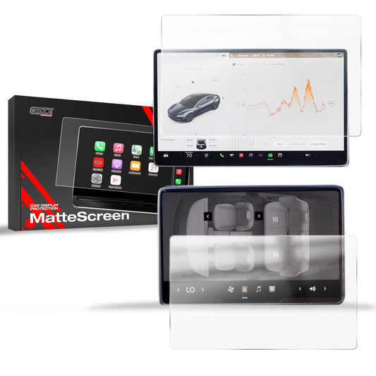Anti-fingerprint screen protector Tesla Model Y Juniper (2024-2025) Matte Grizz 2in1
