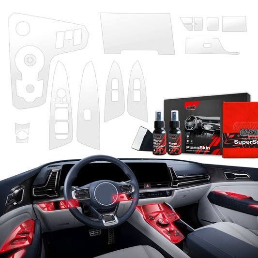 11in1 Grizz protective interior film Kia Sportage 5 Keyless (2021-2024) Transparent PianoSkin