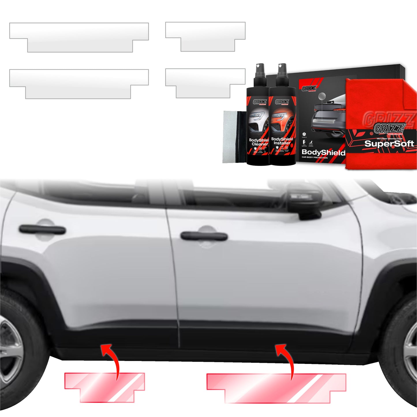 4in1 Protective film for sills for Jeep Renegade (2022-2025)