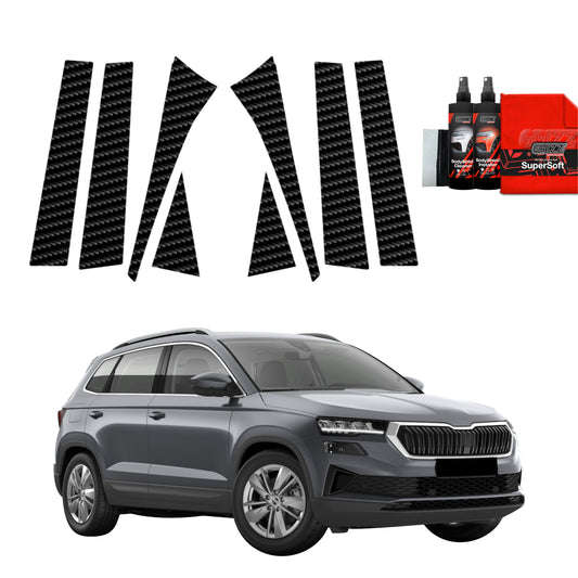 8in1 Anglies pluošto plėvelė statramsčiams Skoda Karoq (2022-2025)