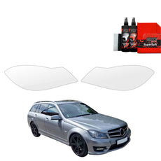 2in1 Apsauginė plėvelė žibintams  Mercedes Benz C Klasa S204 Kombi Facelifting (2011-2014)