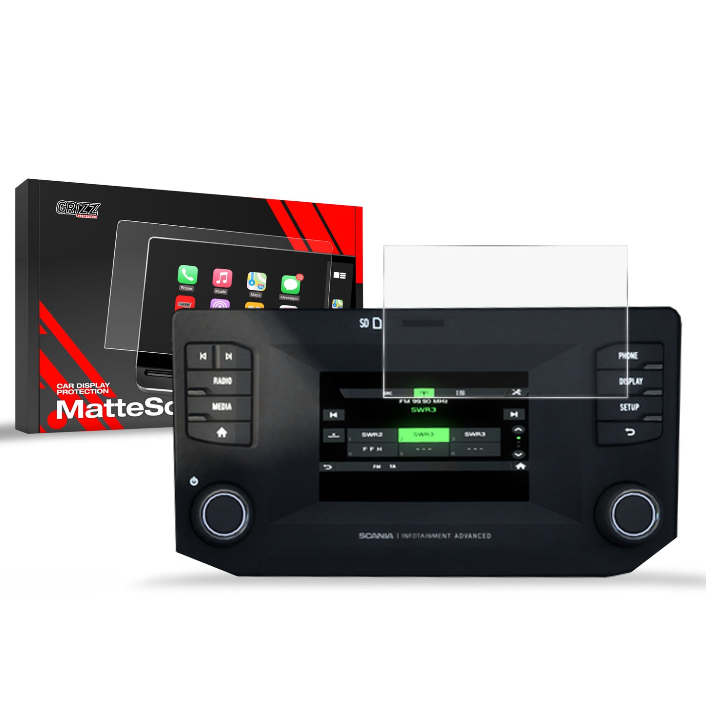 Anti-fingerprint screen film Scania S 5" Matte Grizz