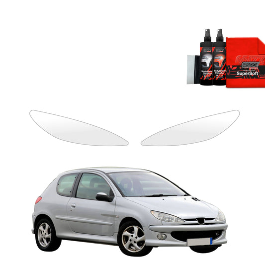 2in1 Protective film for lights for Peugeot 206 (1998-2009)