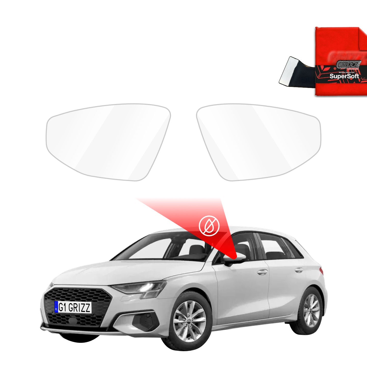 Atspari lietui plėvelė veidrodėliams Audi A3 8Y (2020-2024)