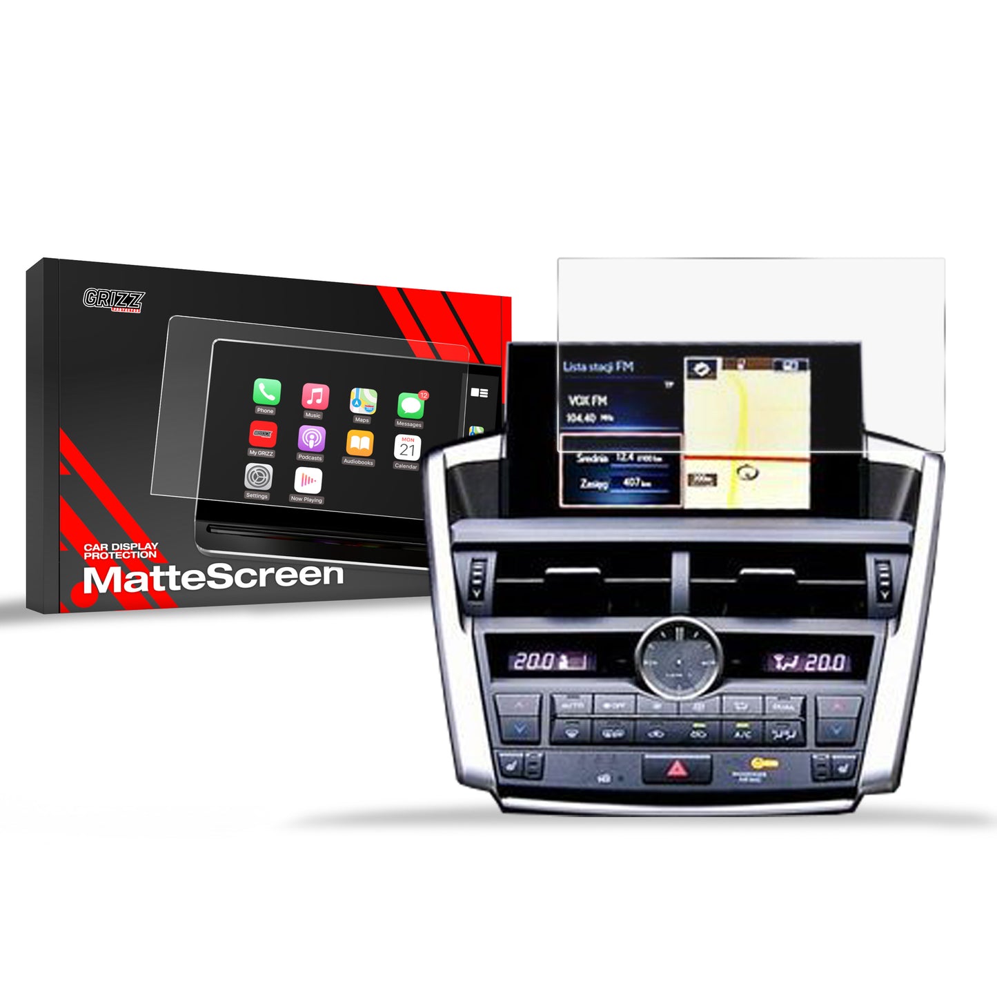 Anti-fingerprint screen film Lexus NX (2014-2017) Matte Grizz