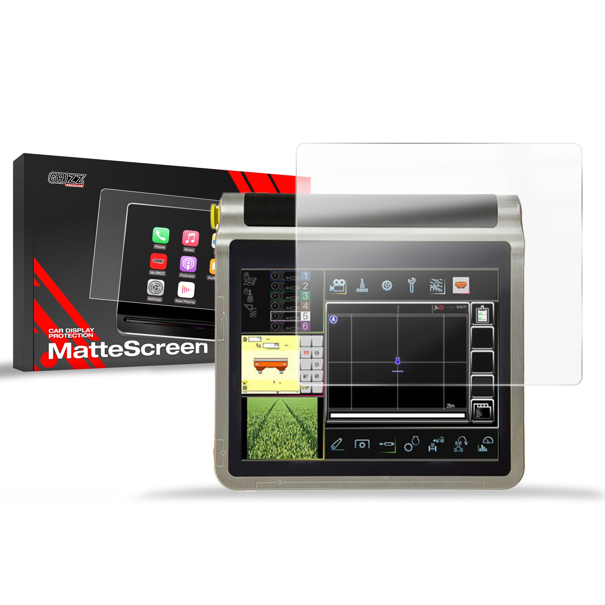 Anti-fingerprint screen film Kubota K-Monitor Pro Matte Grizz