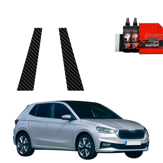 2in1 Anglies pluošto plėvelė statramsčiams Skoda Fabia (2019-2025)