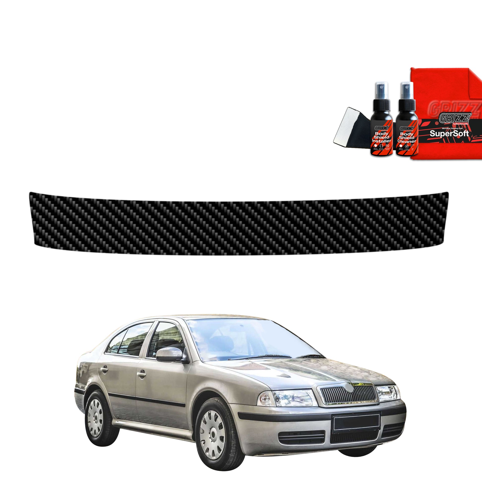 Carbon fiber film for the boot sill Skoda Octavia (1996-2010)