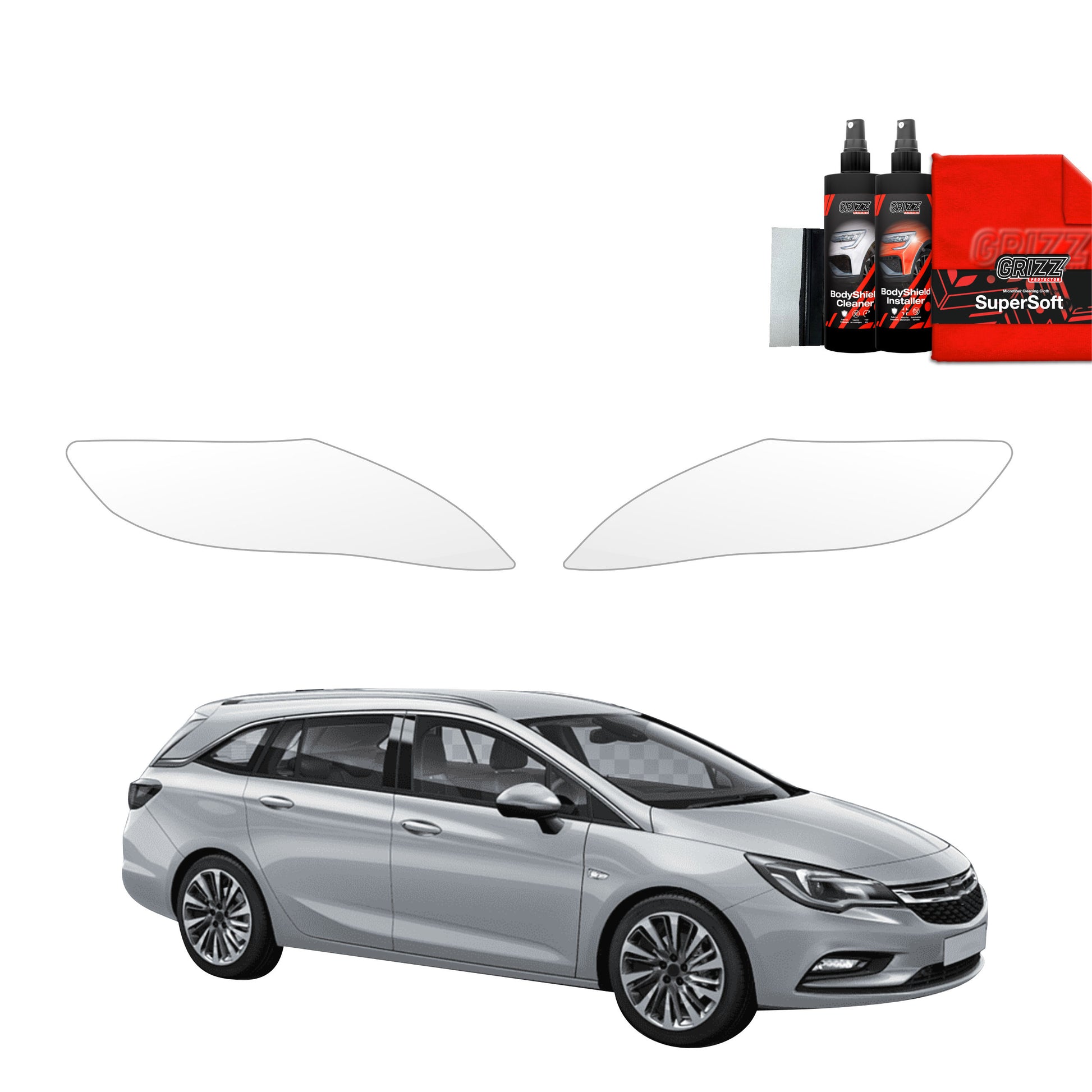 2in1 Apsauginė plėvelė žibintams  Opel Astra J Kombi 5D (2012-2015)