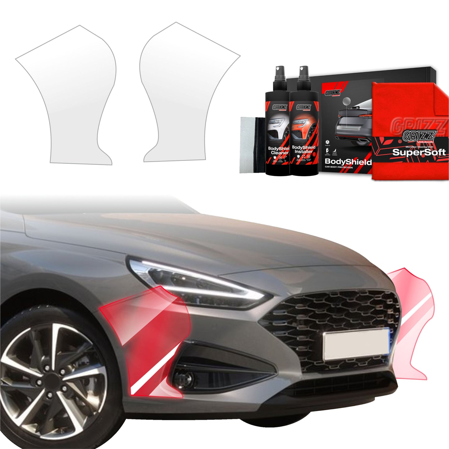 2in1 Protective film for bumper for Hyundai i30 Hatchback (2020-2025)