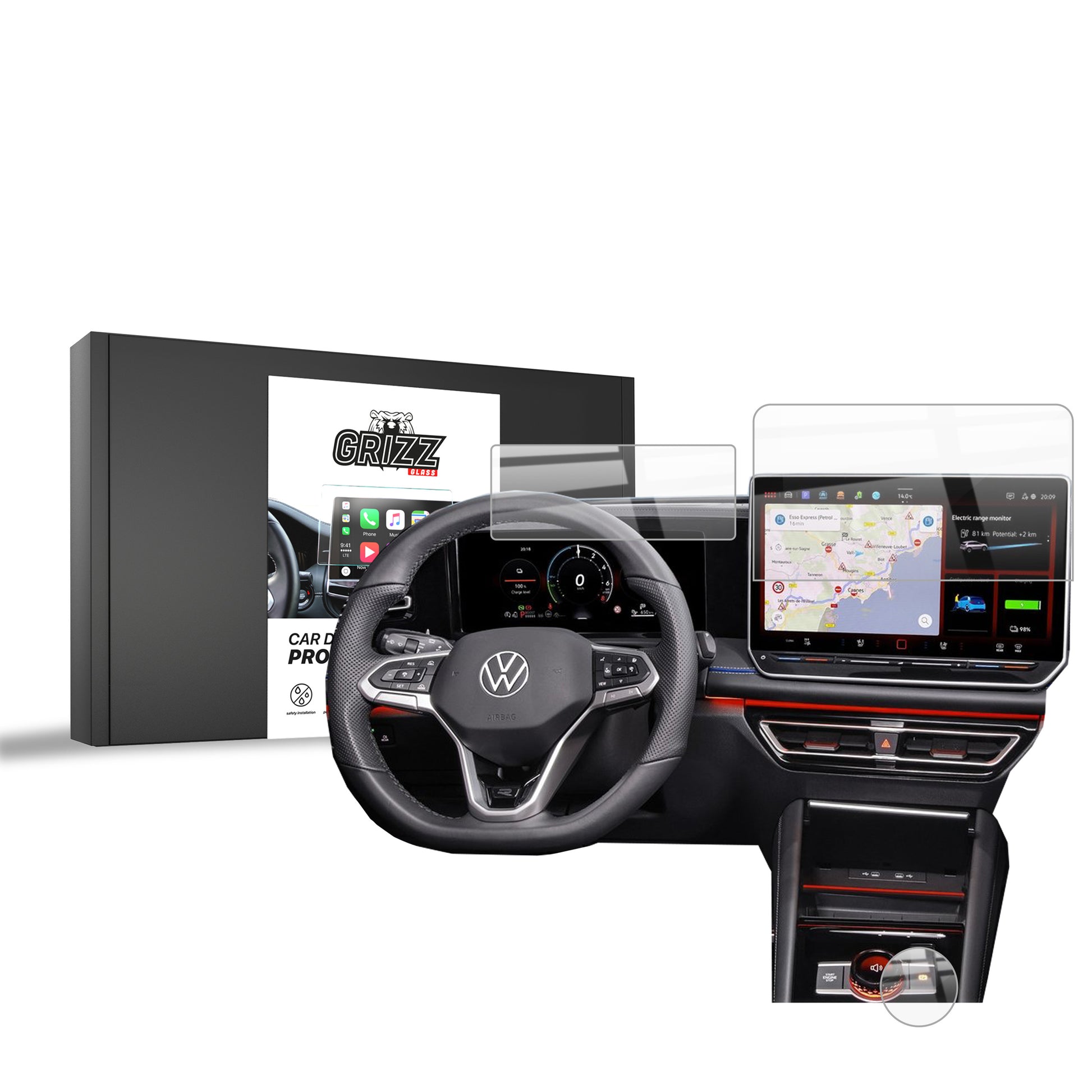 Ceramic screen film Volkswagen VW Tayron 12,9" (2024-2025) Grizz 3in1