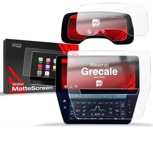 2in1 Anti-Fingerprint Screen Protector Maserati Grecale (2023-2025) Matine Grizz