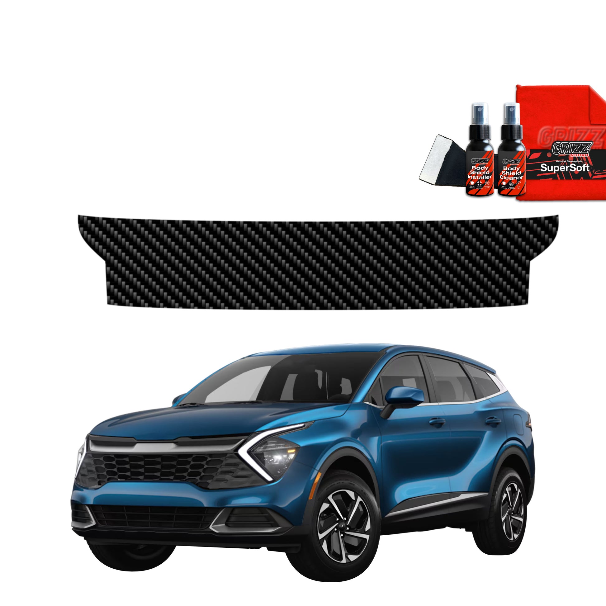 Carbon fiber film for trunk sill Kia Sportage 5 (2021-2025)
