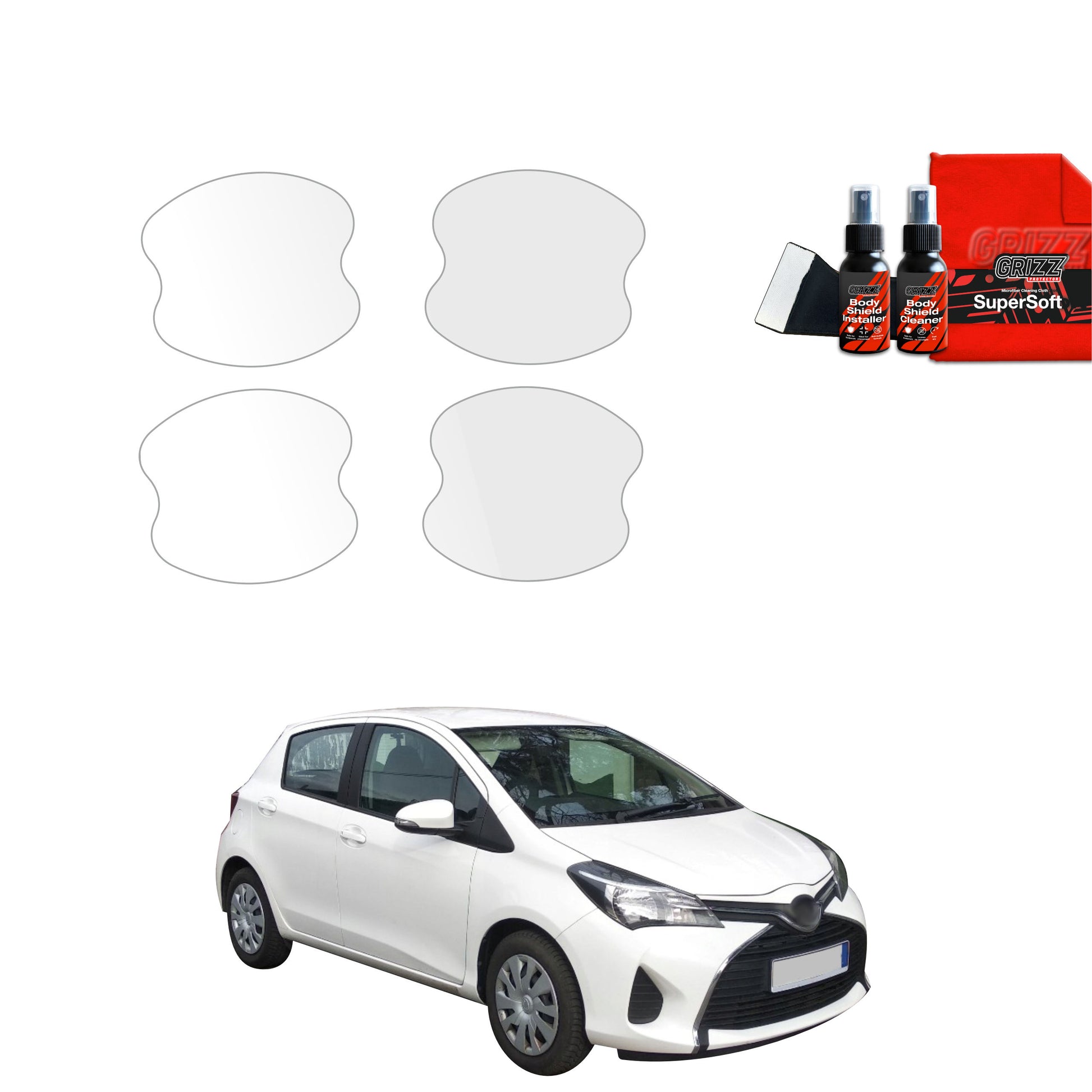 4in1 Protective film under door handles Toyota Yaris (2011-2016)