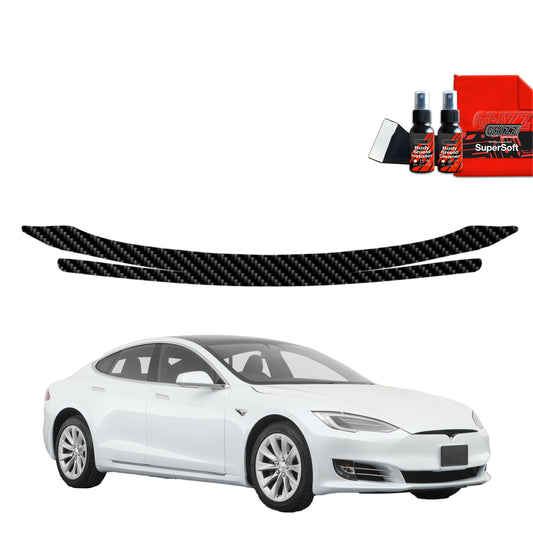 Carbon fiber film for trunk sill Tesla Model S (2023-2025)