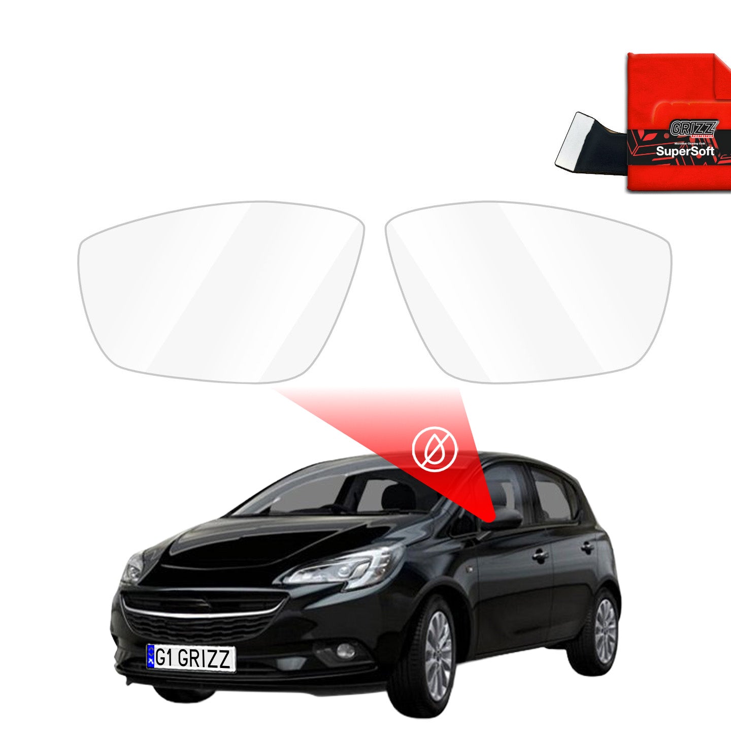 Rainproof film for mirrors for Opel Corsa E (2014-2019)