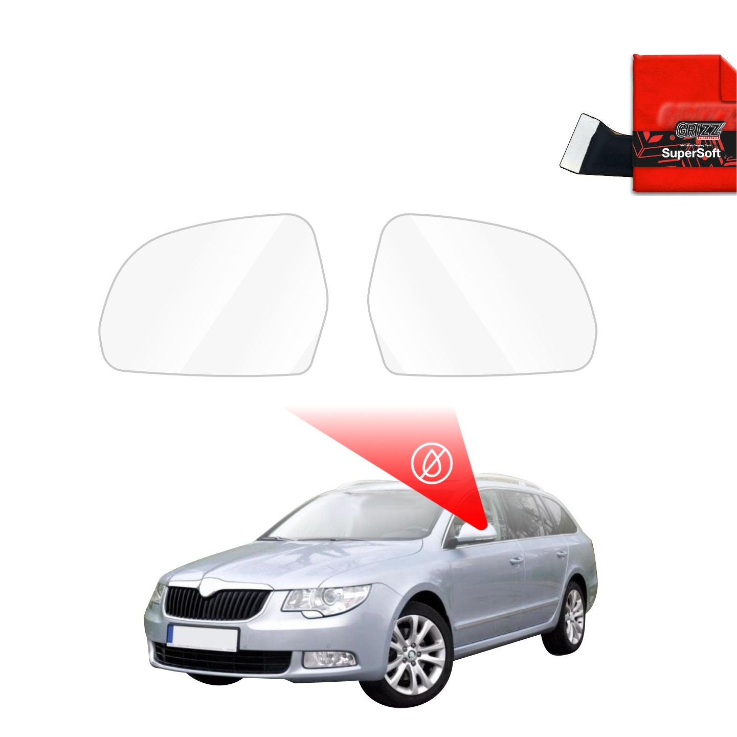 Rainproof mirror film Skoda Superb 2 (2008-2013)