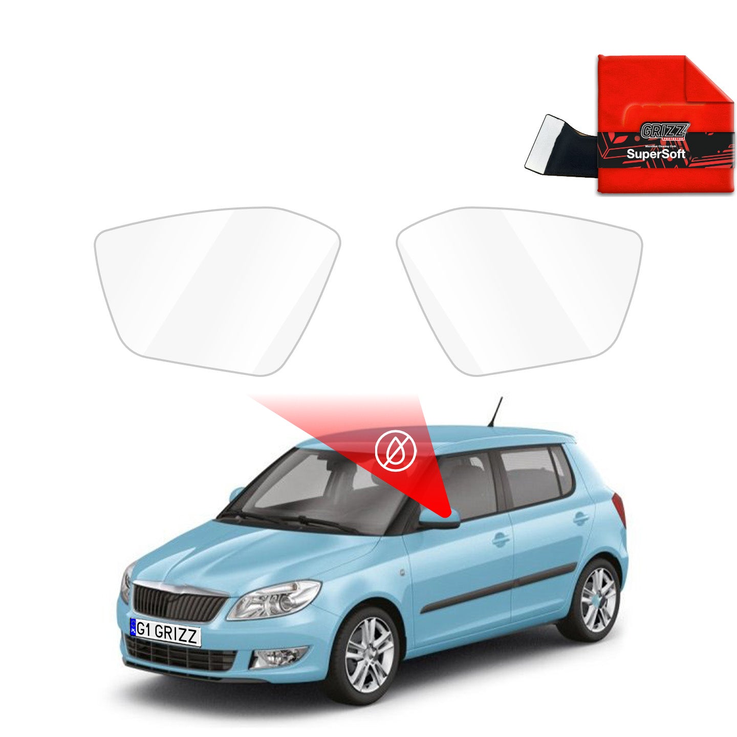 Rainproof mirror film Skoda Fabia (2014-2021)