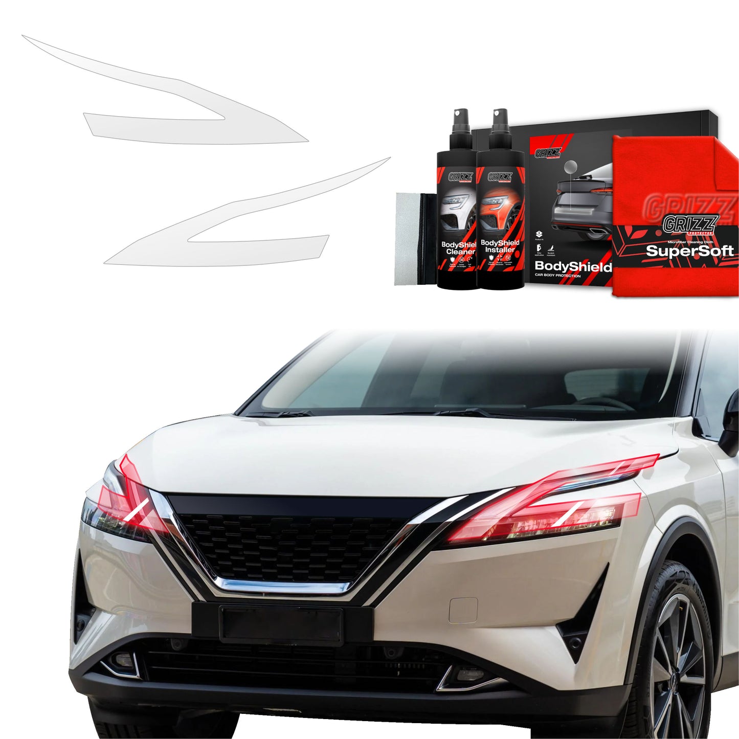 2in1 Protective film for lights for Nissan Qashqai 3 (2021-2024)