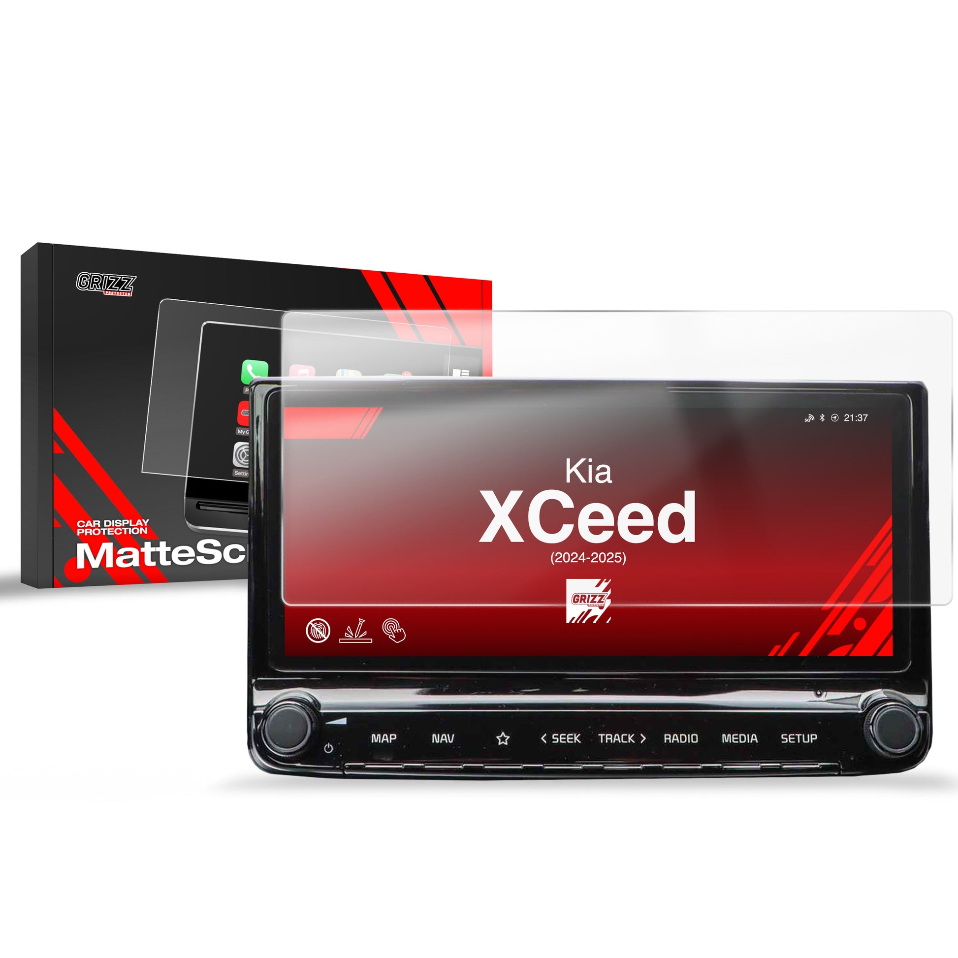 Anti-fingerprint screen protector Kia XCeed (2024-2025) Matte Grizz