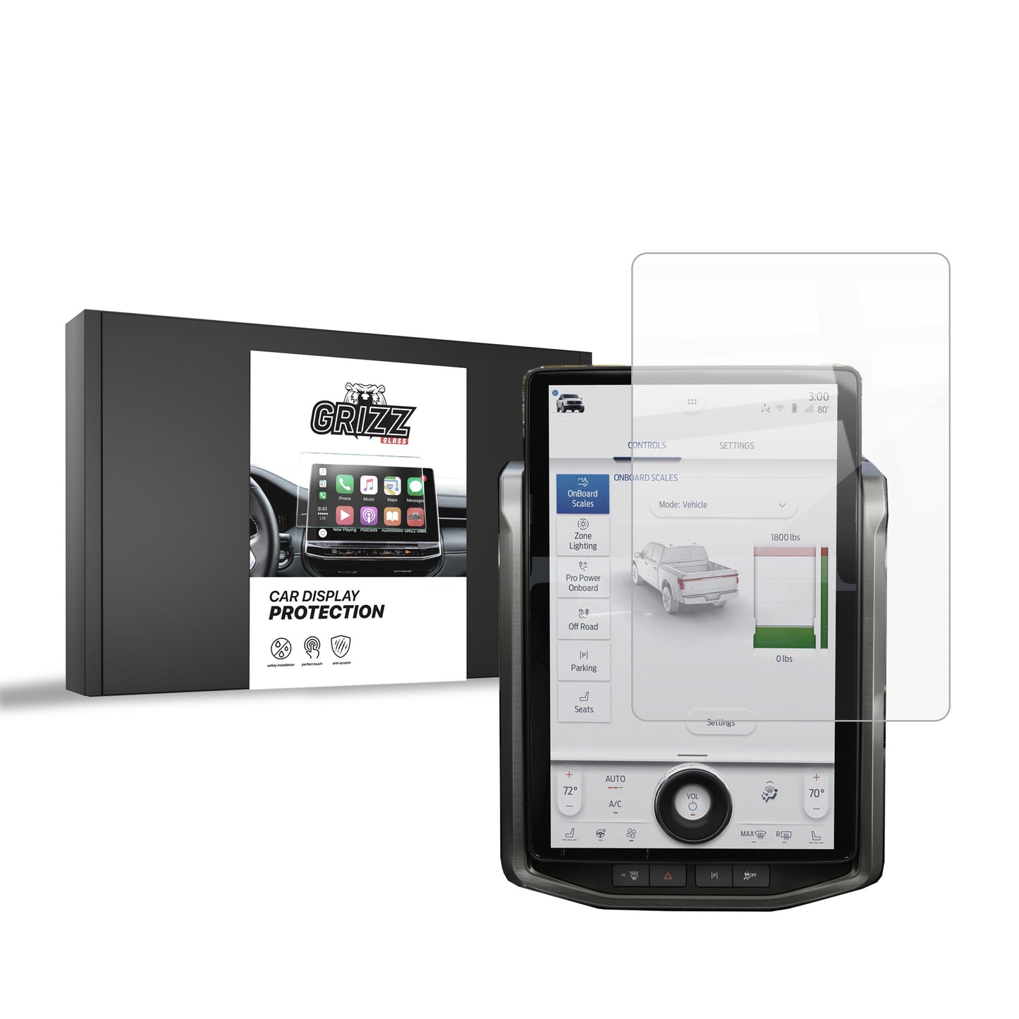Ceramic screen film Ford F150 Lightning 15,5" (2022-2025) Grizz