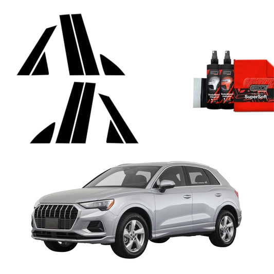 10in1 Juoda plėvelė statramsčiams Audi Q3 Sportback (2018-2025)