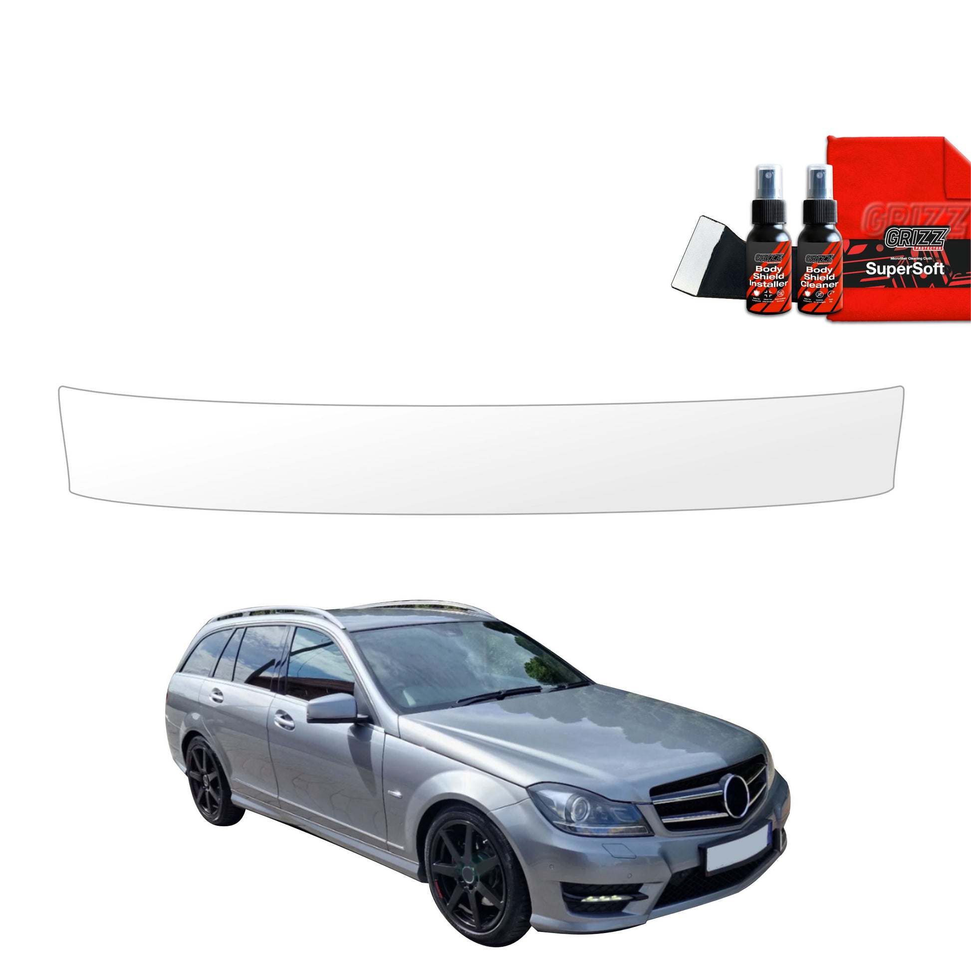 Apsauginė plėvelė bagažinės slenksčiui Mercedes Benz C Klasa S204 Kombi Facelifting (2011-2014)