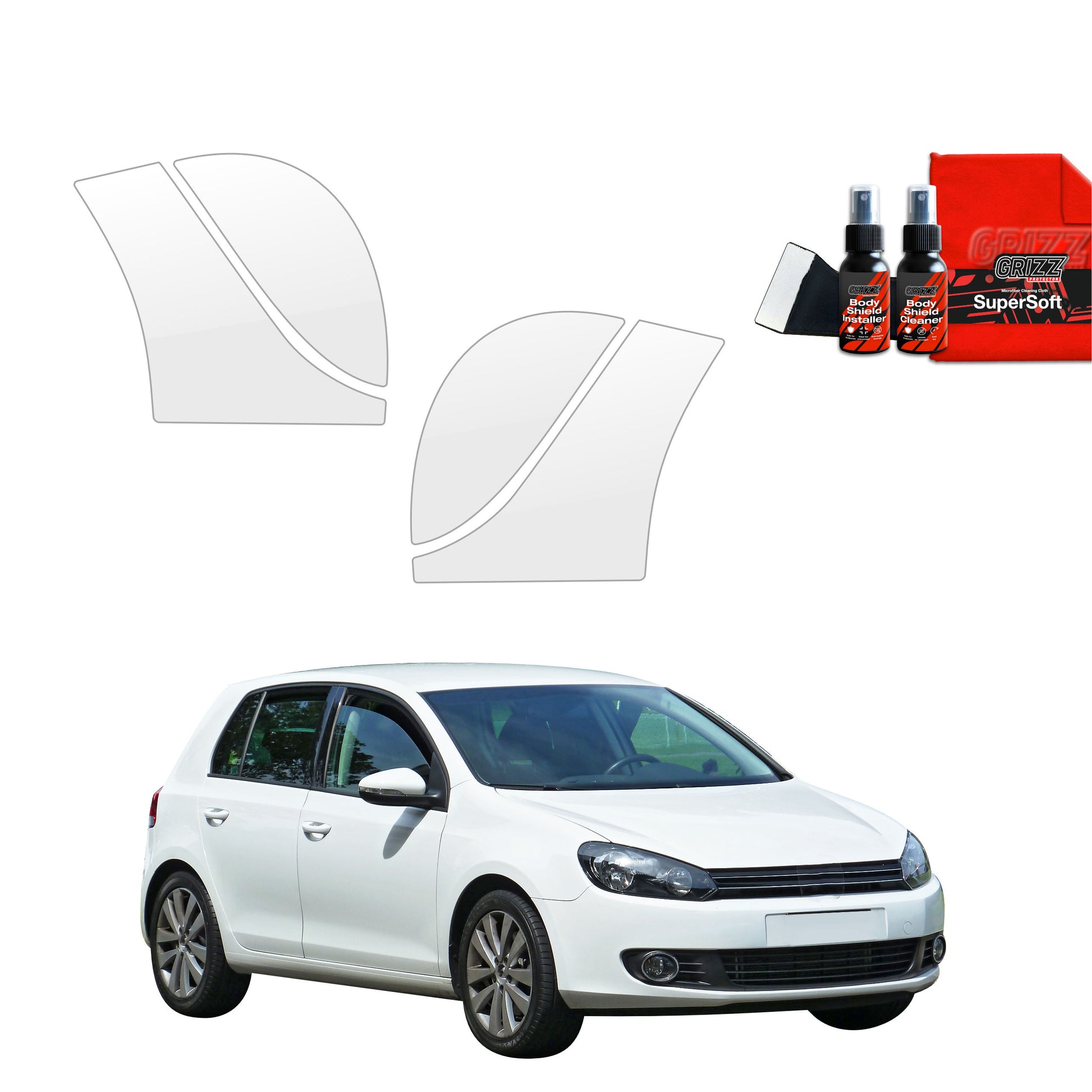 4in1 Apsauginė plėvelė ratų arkų apsaugai Volkswagen Golf 6 Hatchback 5D (2008-2013)