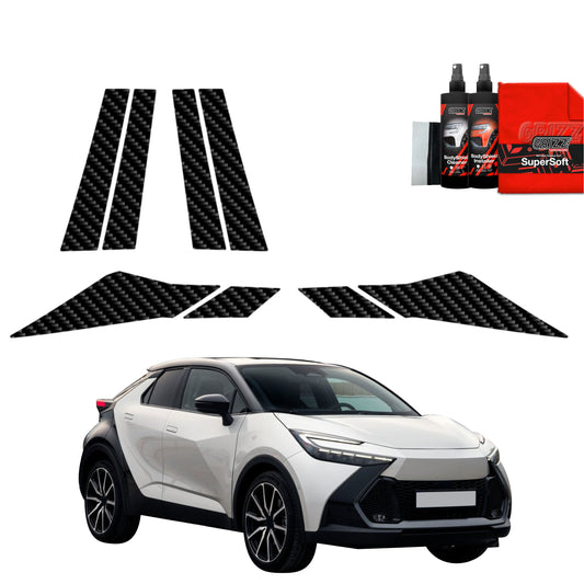 8in1 Anglies pluošto plėvelė statramsčiams Toyota C-HR (2023-2025)