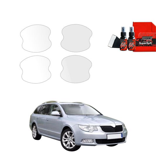 4in1 Protective film under door handles Skoda Superb 2 Sedan 4D (2008-2013)