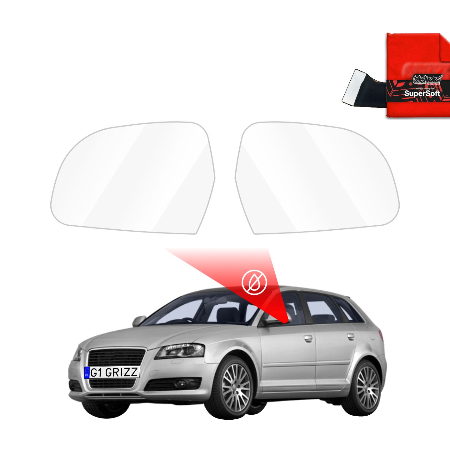 Atspari lietui plėvelė veidrodėliams Audi A3 8P (2008-2013)
