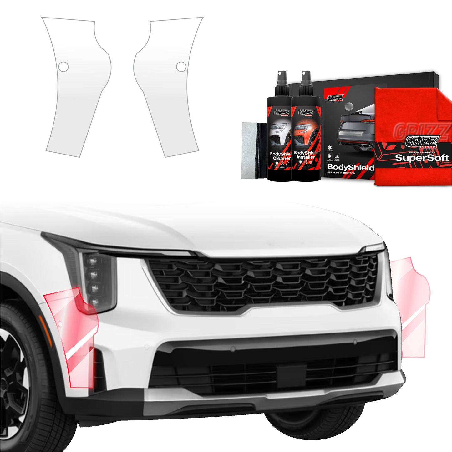 2in1 Protective film for bumper for Kia Sorento (2023-2025)