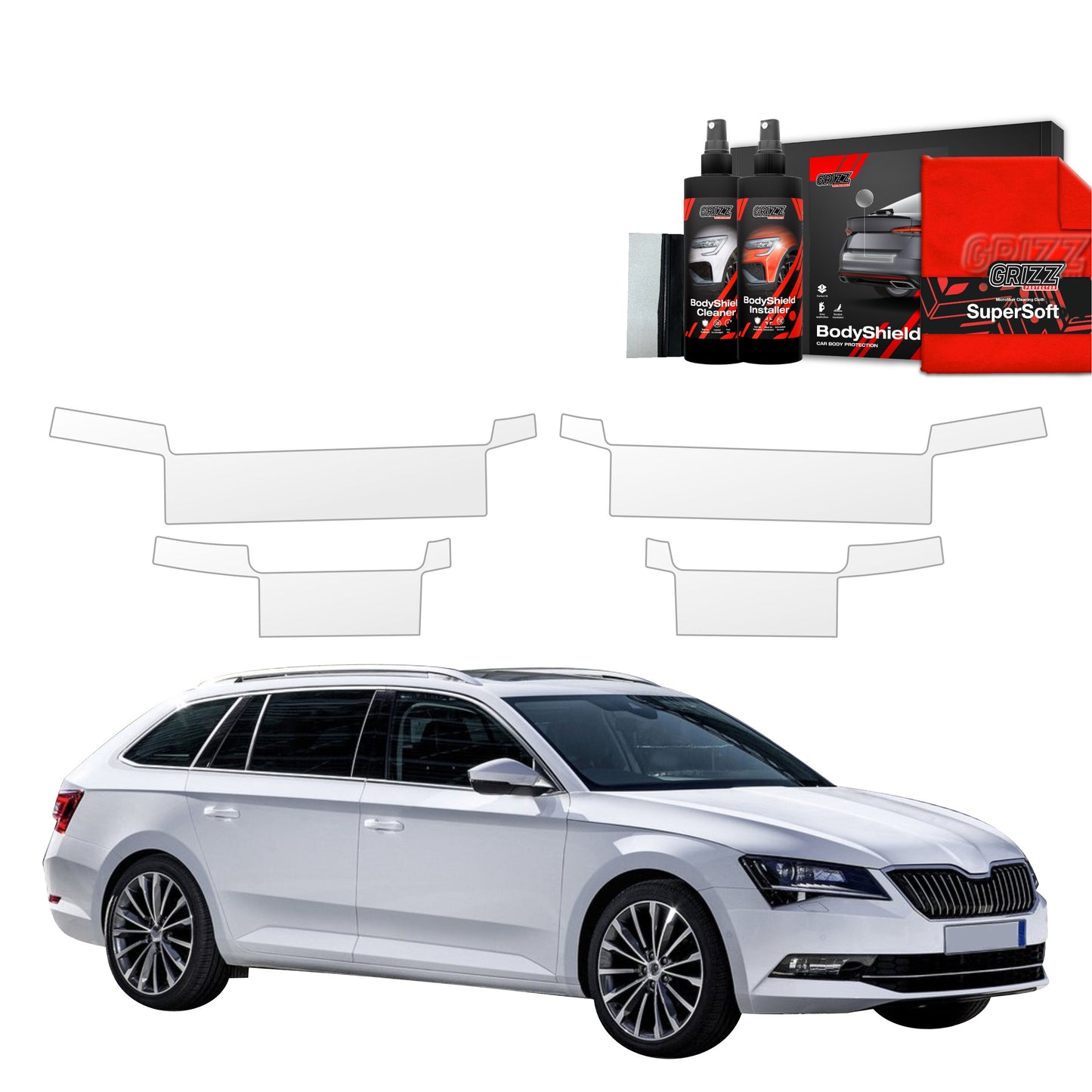 4in1 Protective film for sills for Skoda Superb 3 Combi (2016-2019)