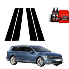 4in1 Juoda plėvelė statramsčiams Volkswagen Passat B8 Kombi (2014-2022)