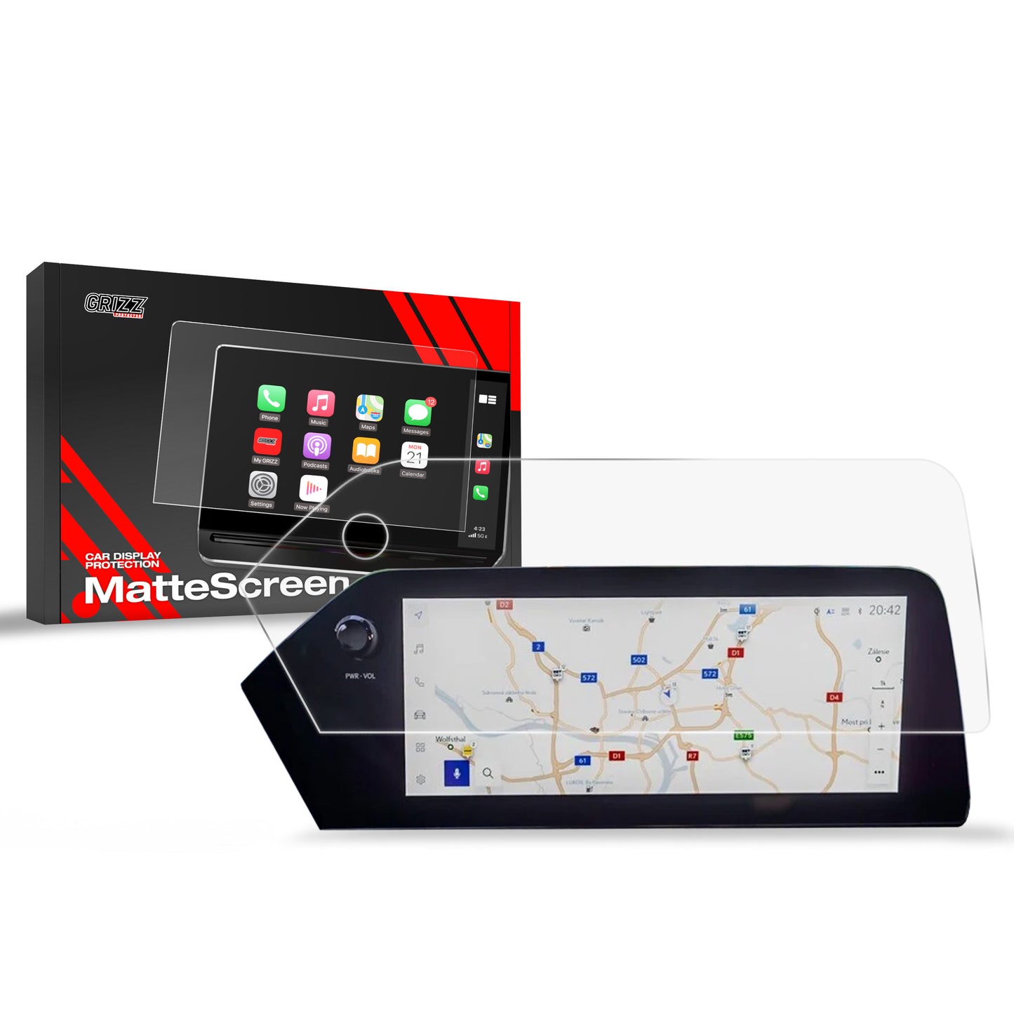 Anti-fingerprint screen film Lexus UX 12,3" (2020-2024) Matte Grizz