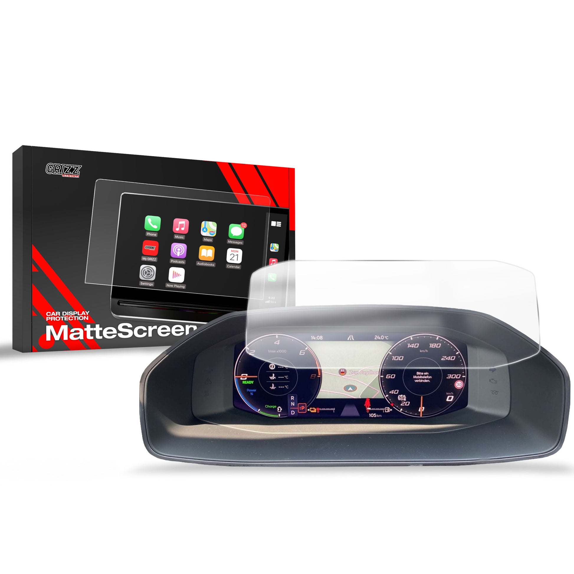 Anti-fingerprint screen protector Cupra Formentor Virtual Cockpit 10.25" (2020-2024) Matte Grizz