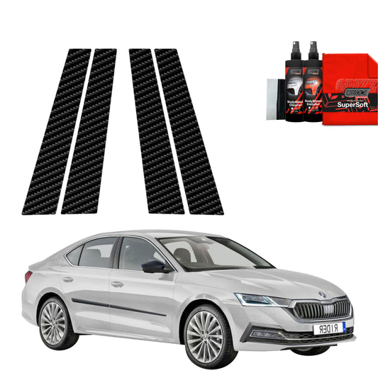 4in1 Anglies pluošto plėvelė statramsčiams Skoda Octavia 4 Hatchback (2019-2024)