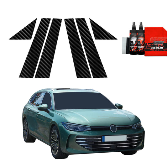 6in1 Anglies pluošto plėvelė statramsčiams Volkswagen VW Passat B9 (2024-2025)